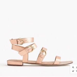 New in box! J.Crew Rose Gold Gladiator Sandals 9.5